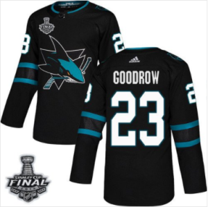 Sharks #23 Barclay Goodrow Schwarz 2019 Stanley Cup Final Stitched